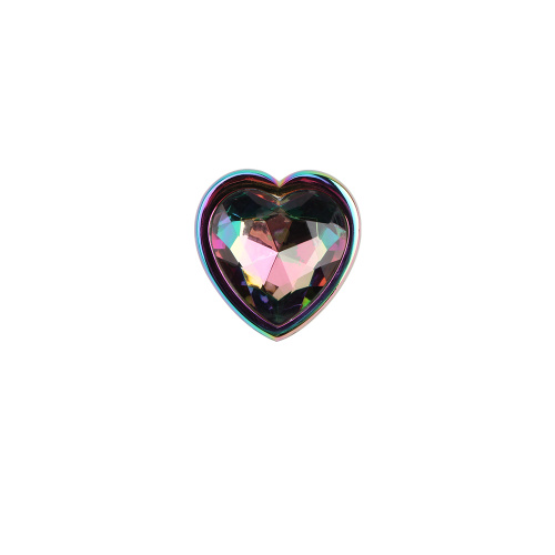 Втулка металл Butt Plug Rainbow 2,8"