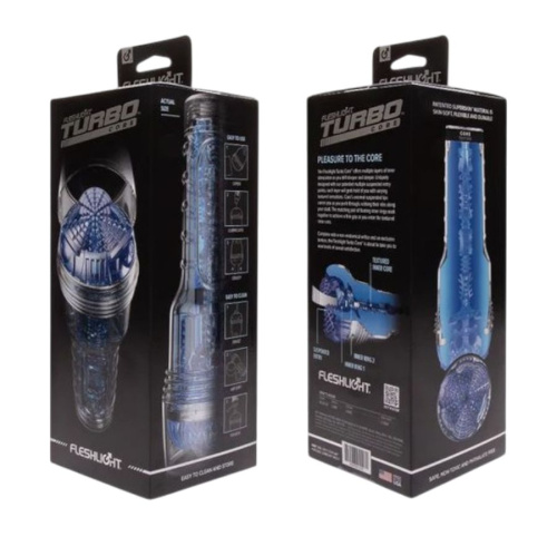 Мастурбатор Fleshlight Turbo Core, голубой лед