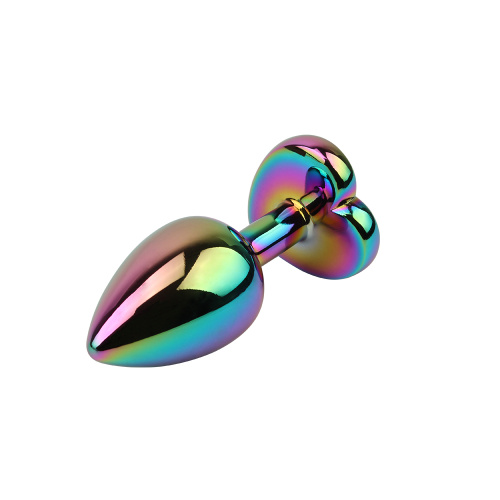 Втулка металл Butt Plug Rainbow 2,8"