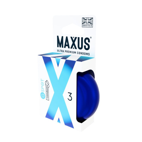 ПРЕЗЕРВАТИВЫ MAXUS G SPOT № 3 X-EDITION  (гладкие, двойная спираль) в кейсе