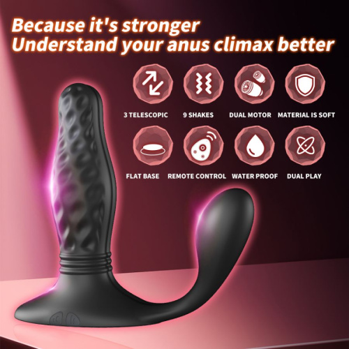 Массажер простаты Night cherry diamond drill anal plug