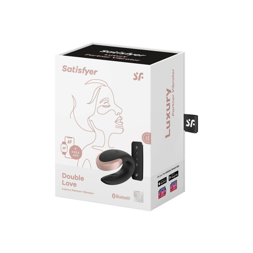 Парный вибратор Satisfyer Double Love пульт и приложение (голубой)
