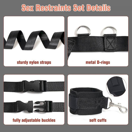 Наручники + оковы «Red Bondage Strap Set»