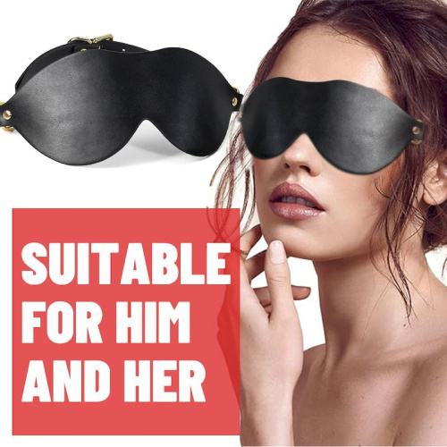 Таинственная кожаная маска Sweet Obsession Blindfold