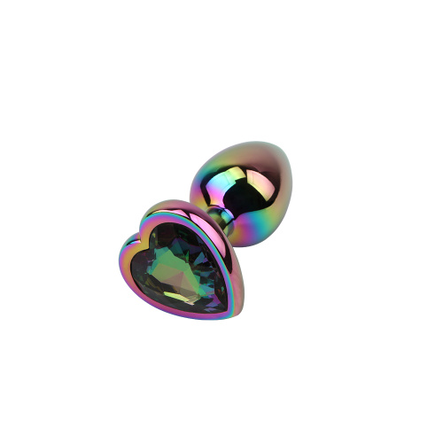 Втулка металл Butt Plug Rainbow 2,8"