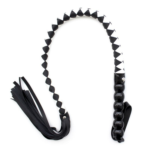 Плетка «Black and white braided long whip»