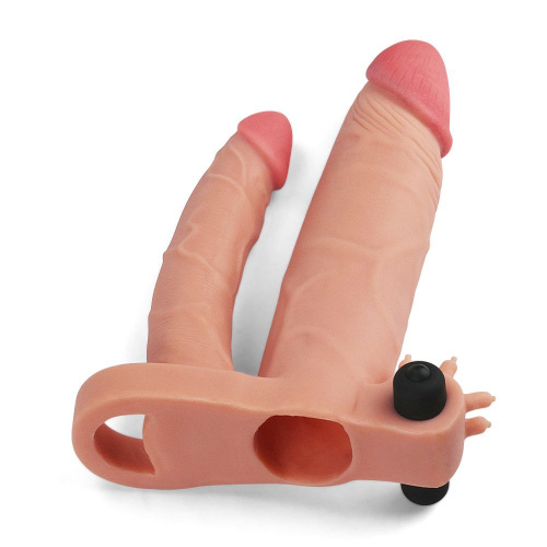 Насадка для двойного проникновения "Lovetoy Pleasure X-Tender Series" с вибрацией